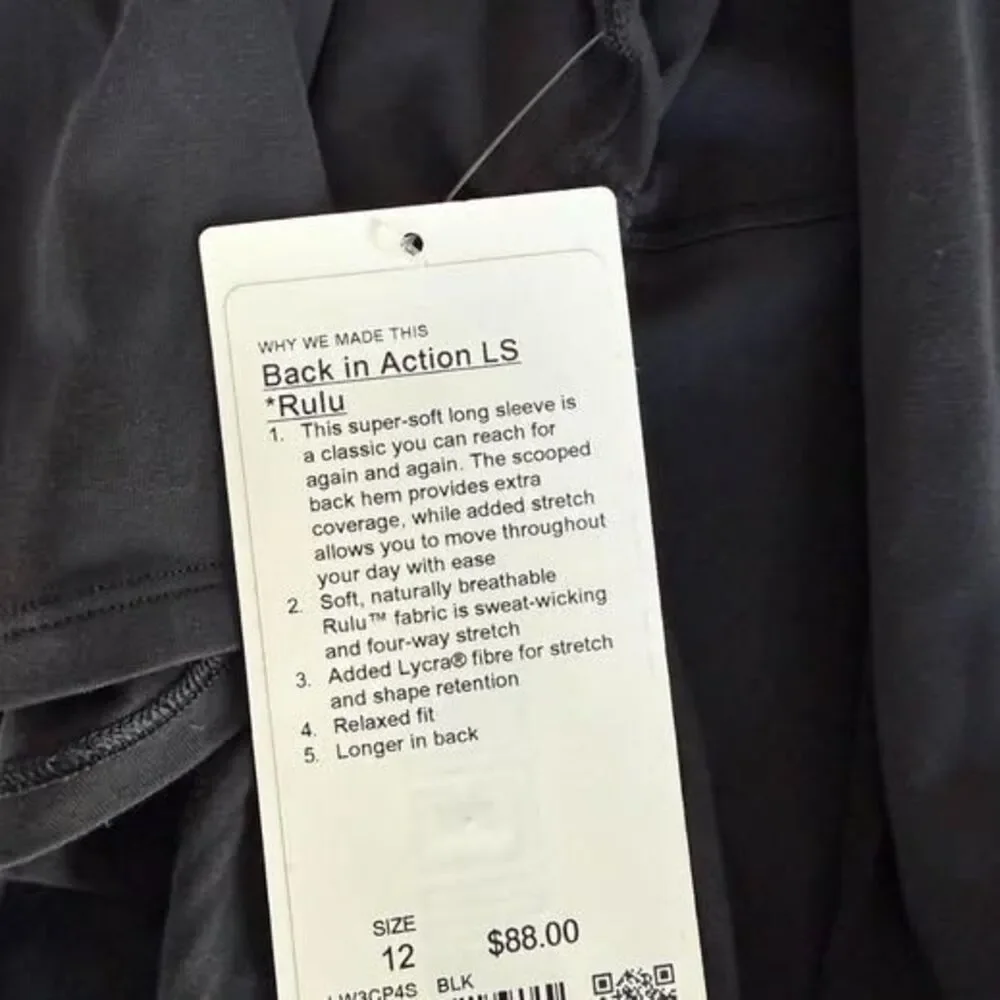 Lululemon Back In Action Rulu Size 12 - Picture 3 of 3